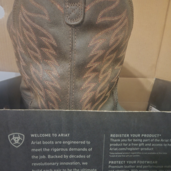 Ariat Groundbreaker H20 Dark Brown Wide Square Steel Toe Leather Booys 11.5 Wide - Picture 14 of 15